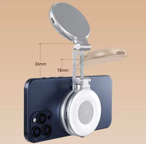 F3MA Selfie Light – Rotating LED Fill Light for iPhone 17/16/15/14/13